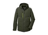 Steppjacke KILLTEC "KOW 1 MN QLTD JCKT", Herren, Gr. L, grün (moosgrün), Obermaterial: 92% Polyester, 8% Elasthan.Futter: 100% Polyester.Futter 2: 94% Polyester, 6% Elasthan.Füllung: 100% Polyester, Jacken Steppjacke, Wasser- und windabweisende Funktionsjacke, Kapuze, recyceltes Material