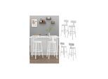 Vicco Barhocker-Set Caracas Weiß 37 x 102 cm 2 Teile