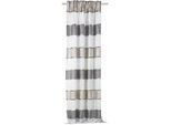 Schmidt W. Gmbh Fertigvorhang , Grau, Taupe, Bernsteinfarben , Textil , Streifen , 140x145 cm , Heimtextilien, Vorhänge, Fertigvorhänge, Sonstige Fertigvorhänge