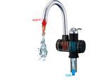 2in1 Armatur-Durchlauferhitzer/ Wasserhahn Schwarz 2800-3000 W, 60°C