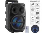 Partylautsprecher PMA-950.k Mobile PA-Partyanlage Bluetooth MP3 USB SD Karaoke UKW 150 Watt Box