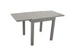 DEGAMO Balkon-Ausziehtisch TIRANA 70/140x70cm, Aluminium silbergrau