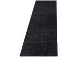 Novel Läufer , Anthrazit , Textil , Uni , rechteckig , 80x250 cm , Oeko-Tex® Standard 100 , für Fußbodenheizung geeignet, schmutzabweisend, für Hausstauballergiker geeignet, lichtunempfindlich, antistatisch, pflegeleicht, strapazierfähig, leicht zusammenrollbar , Teppiche Und Böden, Teppiche, Hochflorteppiche & Shaggys