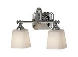Elstead Lighting Badezimmer-Wandleuchte , Chromfarben , Metall, Glas , 15.2x25.7x35.6 cm , Grüner Punkt, RoHS , Lampen & Leuchten, Innenbeleuchtung, Wandleuchten, Spiegelleuchten