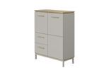 PAIDI Highboard Benne ¦ grau ¦ Maße (cm): B: 90,9 H: 117,4 T: 39.6