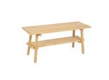 Carryhome Schuhbank, Natur, Holz, Bambus, massiv, 100x45x35 cm, Bsci, Holzmöbel, Garderoben Holz, Garderobenbänke Holz