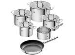 Zwilling Kochtopfset TrueFlow, Edelstahl, Metall, 6-teilig, 16 cm,20 cm,16 cm, 2 L,3,5 L,6 L,3 L,1,5 L, rund, Messskala, rostfrei, Abgießfunktion, Kochen, Töpfe, Topfsets