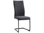 Carryhome Schwingstuhl, Grau, Schwarz, Metall, Textil, C-Form, 43x99x62 cm, Esszimmer, Stühle, Esszimmerstühle, Schwingstühle