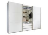 Mid.you Schwebetürenschrank, Weiß, Metall, 2 Fächer, 3 Schublade(n) Schubladen, 300x216x65 cm, BQ - Bündnis für Qualität, Made in Germany, DIN EN ISO 9001, Schlafzimmer, Komplette Schlafzimmer und Serien, Schlafzimmerserien