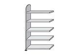 Büroregal Dante®, Anbauregal, H 1900 x B 800 mm, ohne Rückwand, lichtgrau