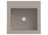 Villeroy und Boch Subway 50 S Einbauspüle 331501AM mit Ablaufgarnitur und Handbetätigung, 525 x 510 mm, Almond