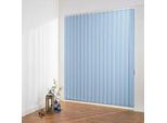 Lamellenvorhang LIEDECO "Lamellenvorhang Vertikalanlage perlex - 89 mm Lamelle" Gr. 6, blau (hellblau, weiß), B:220cm H:180cm, Jalousien, Kürzbare Vertikalanlage Perlex