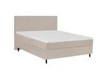 Welnova Boxspringbett , Beige , Textil , H3 , 7-Zonen , 180x200 cm , Topper durchgehend, Partnermatratze mit durchgehendem Bezug , Schlafzimmer, Betten, Boxspringbetten