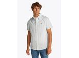 Tommy Jeans Kurzarmhemd »TJM REG LINEN BLEND STP SS SHIRT«, Mit Rundhalsausschnitt