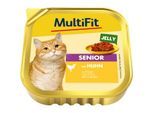 MultiFit Nassfutter Katze Senior, in Gelee, Huhn 64x100 g