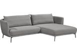 Ecksofa "Pearl, zeitlos und elegant, 5 Jahre Hersteller-Garantie, bequem", grau, B:270cm H:71cm T:160cm, 16% Baumwolle, 79% Polyester, 5% Polyacryl, SCHÖNER WOHNEN-KOLLEKTION, Sofas, Ecksofa, L-Form, Maße (B/H/T): 270/71/160 cm, Füße Metall