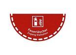 moedel Hinweisschild „Feuerlöscher Zugang freihalten“, für Fussböden, rutschhemmend, selbstklebend, L 450 x B 900 mm, PVC-Folie, rot-weiss