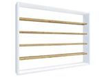 Mid.you Wandregal , Weiß, Honigeiche , Holzwerkstoff , 4 Fächer , 80x60x10 cm , hängend , Kleinmöbel