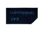 Esposa Strandtuch , Blau , Textil , Schriftzug , 90x180 cm , saugfähig, schadstoffgeprüft , Heimtextilien, Badtextilien, Strandtücher