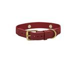 Barkalot Hundehalsband Veganes Leder burgunder XL