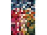 Xxxl Wollteppich , Multicolor , Textil , Streifen , rechteckig , 160x230 cm , Reach, AZO-frei, Handmade in India , für Fußbodenheizung geeignet, pflegeleicht , Teppiche und Böden, Teppiche, Schafwollteppiche