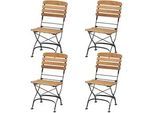 Siena Garden Klappsessel-Set , Naturfarben , Holz, Metall , Robinie , 60x87x43 cm , klappbar, wetterfest , Esszimmer, Stühle, Klappstühle