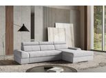 Ecksofa SIT & MORE "Broadway L-Form", silber, B:284cm H:79cm T:171cm, 90% Polyester, 10% Polyamid, Sofas, Ecksofa, inklusive Kopfteilverstellung, wahlweise mit Bettfunktion