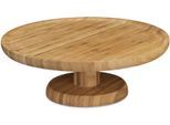 Tortenplatte RELAXDAYS "Hellbraun", braun (hellbraun), H:11,5cm Ø:33cm, Holz, Servierplatten, Tortenplatte, Holzart: Bambus (China)