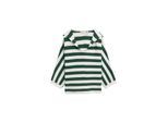 TOM TAILOR Damen Loose Fit Strickpullover mit Kapuze, grün, Gestreift, Gr. M