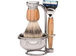 ERBE Shaving Shop Rasiersets Rasierset Milano Fusion Gillette Fusion Olivenholz + Rasierpinsel Olivenholz + Ständer + Rasierseifenschale 1 Stk. (329,00 € / 1 Stk.)