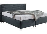 Boxspringbett "Sigma", grau (charcoal), B:175cm L:210cm, Bezug Bett: Microvelours (100% Polyester) oder Feinstruktur (100% Polyester);Bezug Bonnell-Federkernmatratze: 100% Polyester;Bezug Kaltschaummatratze: 100% Polyester;Bezug Tonnentaschenfederkernmatratze: 80% Baumwolle, 20%Polyester, WESTFALIA SCHLAFKOMFORT, Komplettbetten, Boxspringbett
