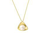 Kette mit Anhänger CELESTA, weiß, Halsketten, Damen, 45,0cm, Silber 925 (Sterlingsilber), L: 45 B: 19mm, glänzend, B:19mm