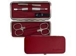 Maniküre-Etui PFEILRING, rot, Nageletuis, B/H/T: 80mm x 180mm x 35mm 5 tlg., Nappaleder, B:80mm H:180mm T:35mm