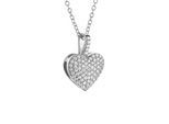 Kette mit Anhänger VIVANCE "925-Sterling Silber rhodiniert Zirkonia", weiß, Halsketten, Damen, 42+3cm, Silber 925 (Sterlingsilber), L: 45 B: 11,5mm, glänzend, B:11,5mm