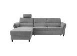 Livetastic Ecksofa , Grau , Textil , Buche , Ottomane links, L-Form , 279x176 cm , Made in Eu , Schlafen auf Sitzhöhe, Rücken echt, Armteil links, Armteil rechts , Wohnzimmer, Sofas & Couches, Wohnlandschaften, Ecksofas mit Schlaffunktion