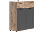 INOSIGN Schuhkommode »Riga, Breite 90 cm, 2 Türen, 1 Schubkasten, 4 Einlegeböden, 5 Fächer«, hochwertige Rillenfräsung, mit Softclose, Kommode, Anrichte, Schrank