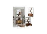 Vicco Bücherregal Fyrk Eiche rustikal 80 x 146 cm mit 3 Regalebenen