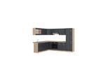 Vicco Eckküche R-Line 287x227 cm Schwarz Beton Eiche mit Arbeitsplatte Anthrazit