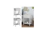 Vicco Nachttisch Keno Weiß 40 x 55 cm 2er Set