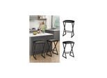 Vicco Barhocker-Set Vault Schwarz 30 x 40 cm 2 Teile