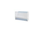 Lorelli Babybett Dream 60 x 120 cm umbaubar Schreibtisch Kinderbett Schaukelbett weiß blau