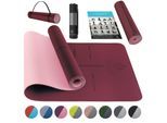 KESSER® Gymnastikmatte mit Tragegurt rutschfest TPE Yogamatte Gepolstert & rutschfest Fitnessmatte , 183 x 61 Trainingsmatte für Fitness Sportmatte, Pilates & Gymnastik Workout extradick
