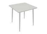 DEGAMO Bistrotisch DENVER 70x70cm quadratisch, Metall weiß