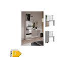 Vicco Schminktisch Jasmin Weiß 123 x 141,2 cm mit LED-Beleuchtung