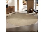 tectake® Geflochtener Teppich, Ø 160 cm, aus Jute- und Kunstfasern, strapazierfähig und pflegeleicht