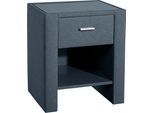 Nachttisch HOME AFFAIRE, blau, B:50cm H:61cm T:41cm, Tische, Nachttisch, Nachtkonsole mit 1 Schubkasten und 1 Ablagefach