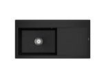 Villeroy und Boch Subway Style 60 Einbauspüle 336201J0 Becken links, Ablaufgarnitur mit Handbetätigung, 1000 x 510 mm, Chromite