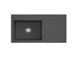 Villeroy und Boch Subway Style 60 Einbauspüle 336201i4 Becken links, Ablaufgarnitur mit Handbetätigung, 1000 x 510 mm, Graphite