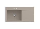 Villeroy und Boch Subway Style 60 Einbauspüle 336202AM Becken links, Ablaufgarnitur mit Excenterbetätigung, 1000 x 510 mm, Almond
