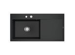 Villeroy und Boch Subway Style 60 Einbauspüle 336202S5 Becken links, Ablaufgarnitur mit Excenterbetätigung, 1000 x 510 mm, Ebony